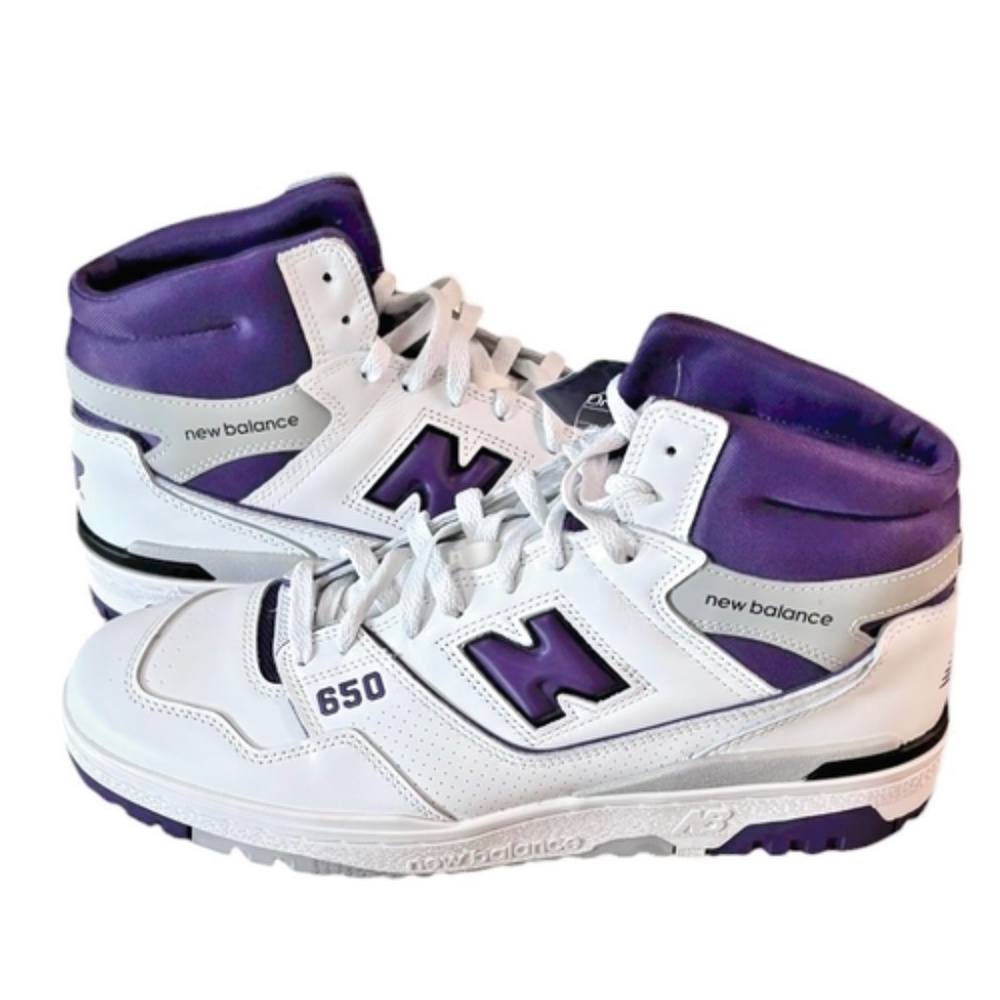 New Balance 650R Mens‎ Size 10.5 Shoes White Purple Sneakers New - Picture 2 of 9